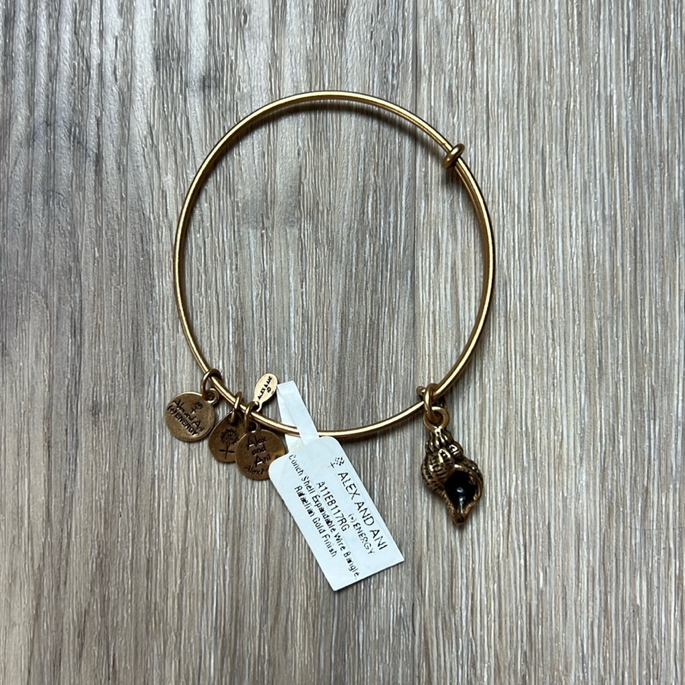 Alex and Ani conch charm bracelet. NWT.